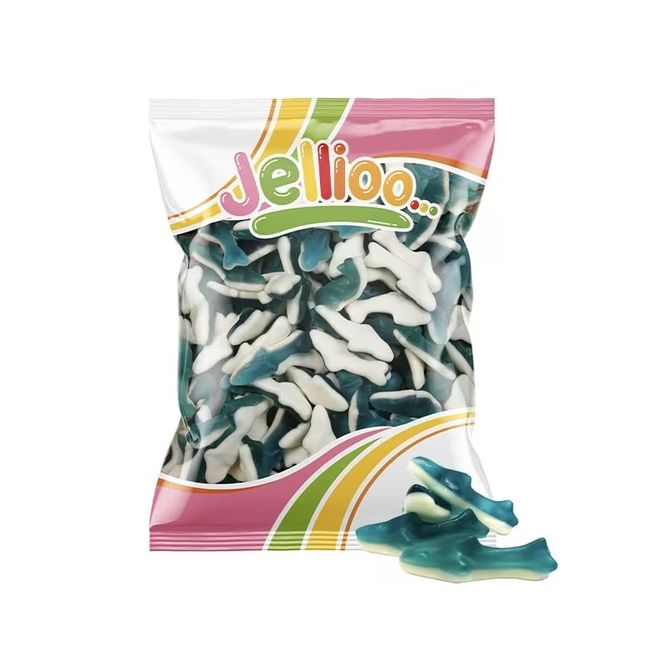 Hovedbilde Jellio Blå Haier 1000g Storpakk