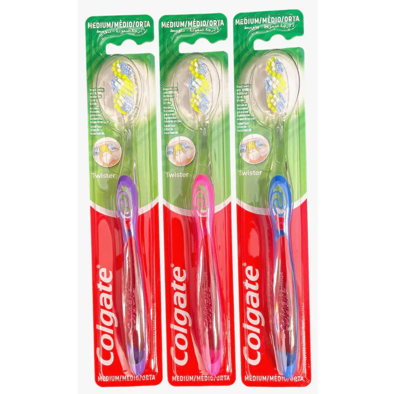 Colgate Twister Medium tannbørste 1stk | Flere Farger