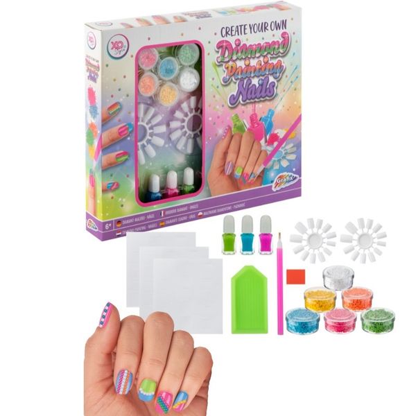Grafix Diamond Painting neglesett - perlekunst til neglene