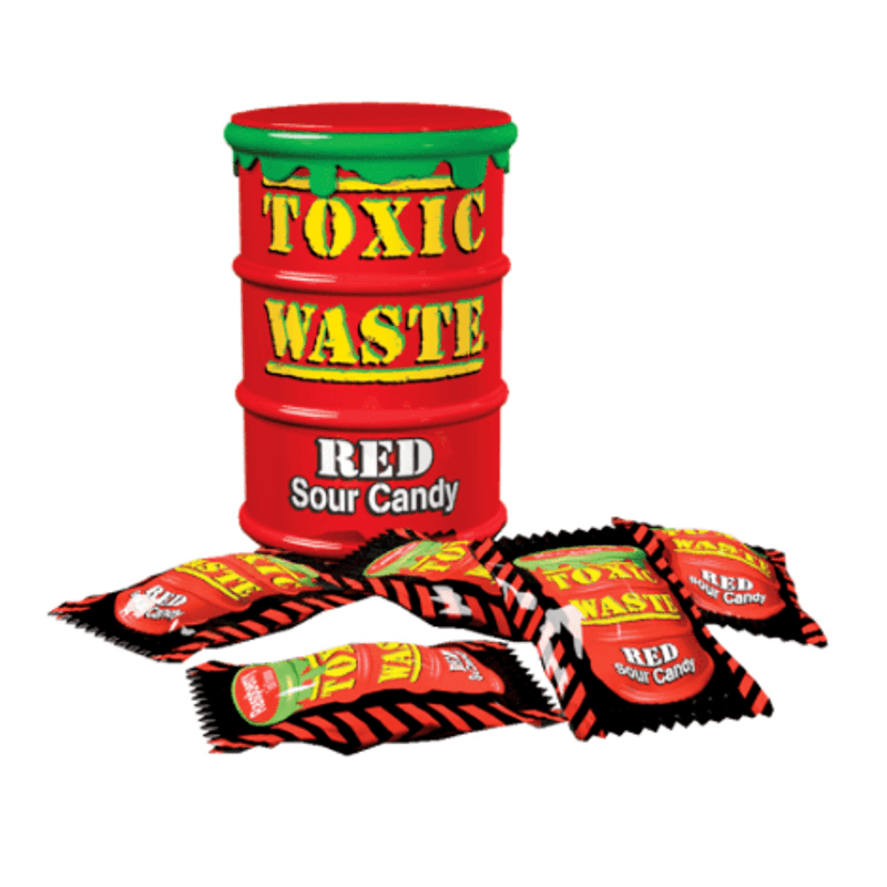 Toxic Waste Red Drum Extreme Sour Candy 42g