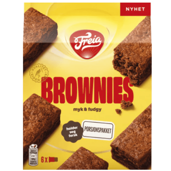 Freia Brownies 150g | Datodeal | 6 myke biter med ekte melkesjokolade
