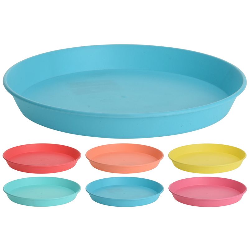 Plast tallerkener 6pk 22.5cm Ulike farger