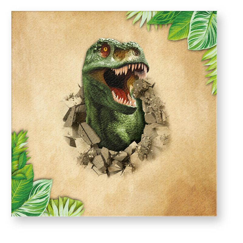 Dinosaur servietter 12pk 33x33cm | Moxy Party | Fargerik bursdagsdekor