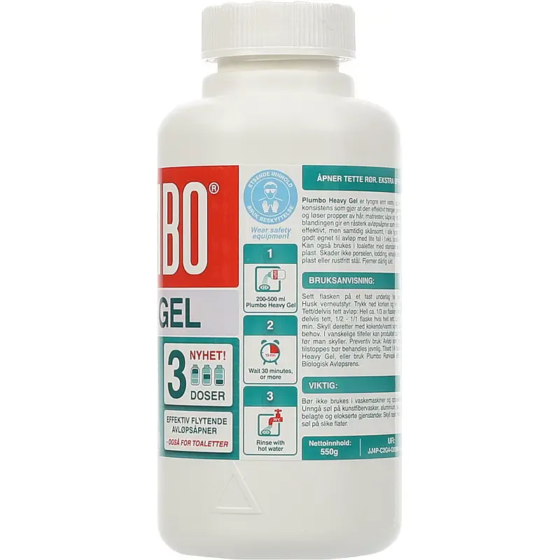 Plumbo Heavy Gel 550g | Krafitg Avløpsåpner