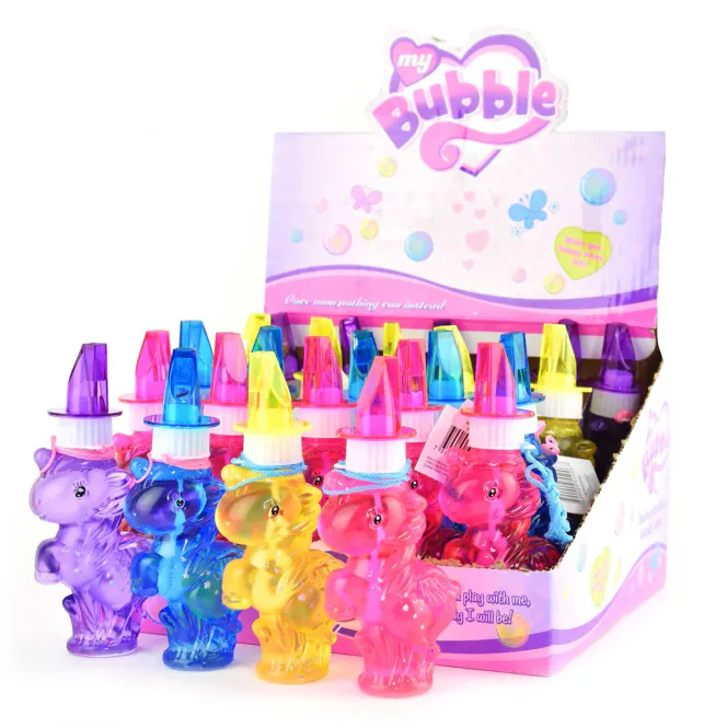 Hovedbilde Enhjørning såpebobler 15cm | Med fløyte