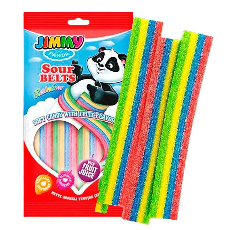 Jimmy Sure Belter Regnbue 75g | Syrlige regnbueremser med fruktsmak