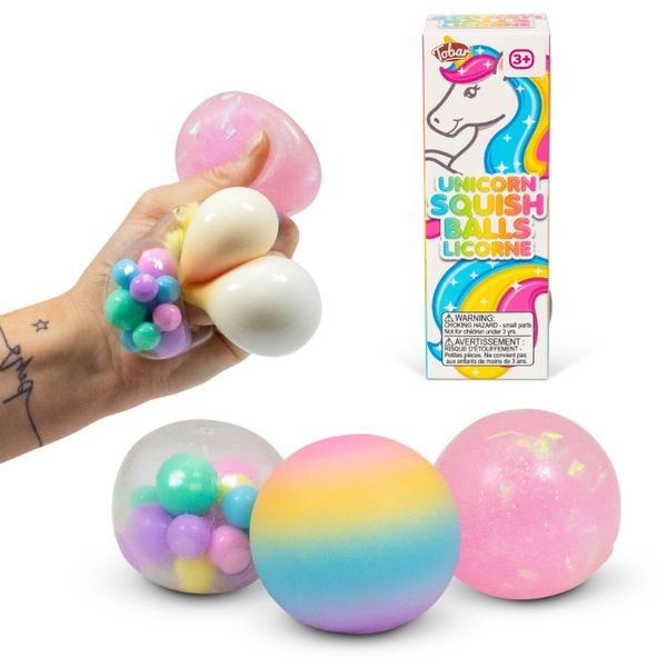 Scrunchems Enhjørning 3pk - Myke stressballer | Fidget-leke