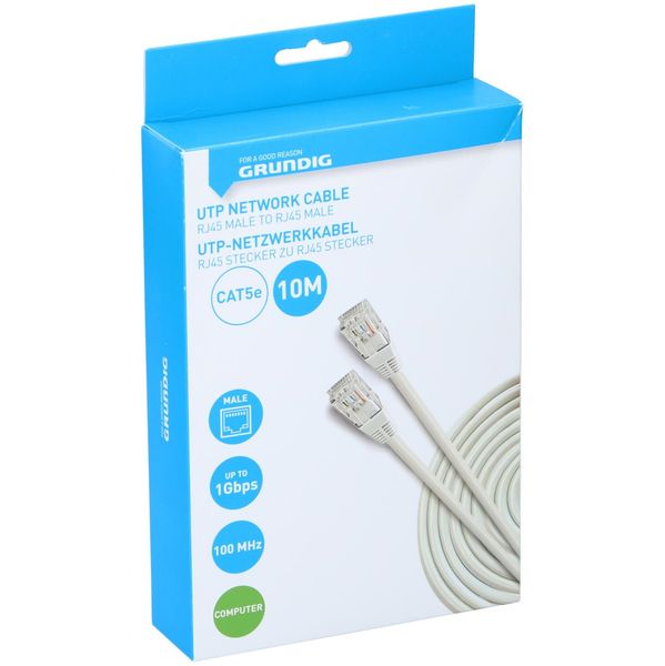 Grundig Internettkabel 10m | CAT5e U/UTP