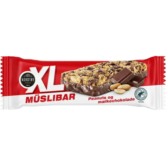 Hovedbilde Nordthy Müslibar peanøtt/melkesjokolade 50g