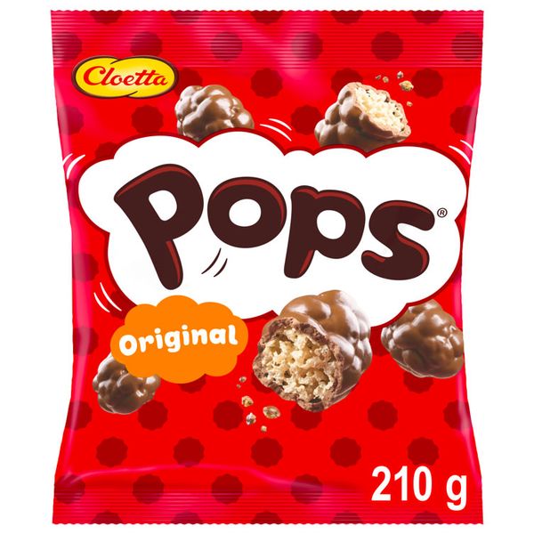 Pops Original 210g fra Cloetta | Maispuffer i melkesjokolade