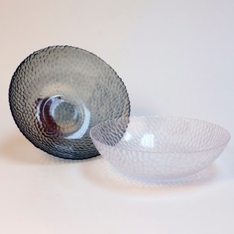 Serveringsbolle Plast 21cm | Sort/Klar