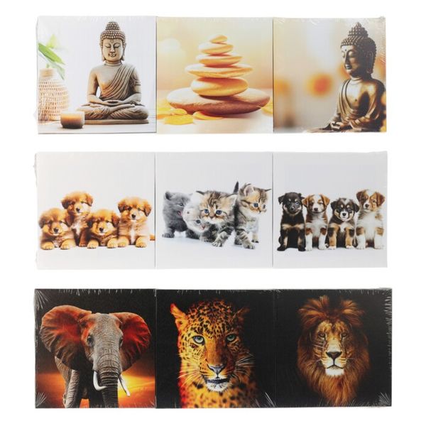 Canvas 3 bilder 20x20cm | 3 ass