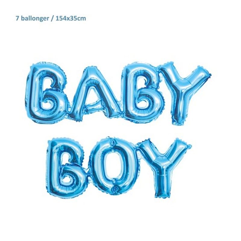 Tinka Folieballonger Baby Boy Blå 168x35 cm