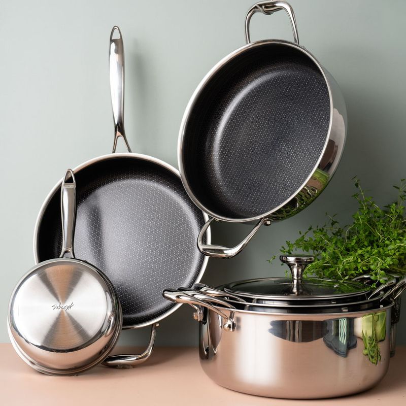 Sobczyk - Hybrid Kasserolle med Lokk Ø16 cm | Non-stick & Ripesi