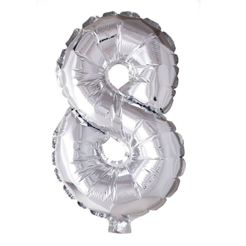 Tinka Folie Tallballonger Sølv 41 cm