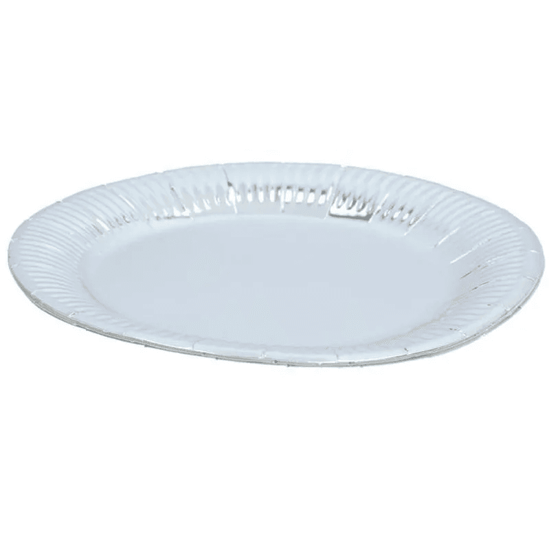 Papptallerkener 6pk 23cm Gull/Sølv Metallic