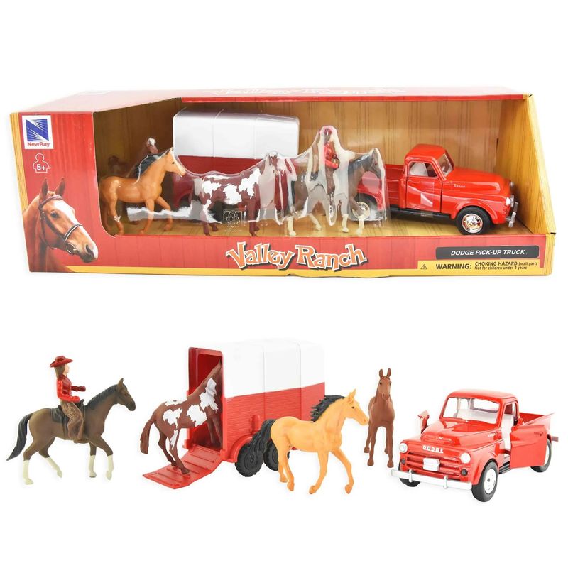 Bil med hestehenger 40cm | Ranch lekesett