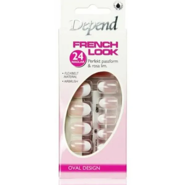 Depend Neglesett 24stk Med Lim Oval/Firkantet
