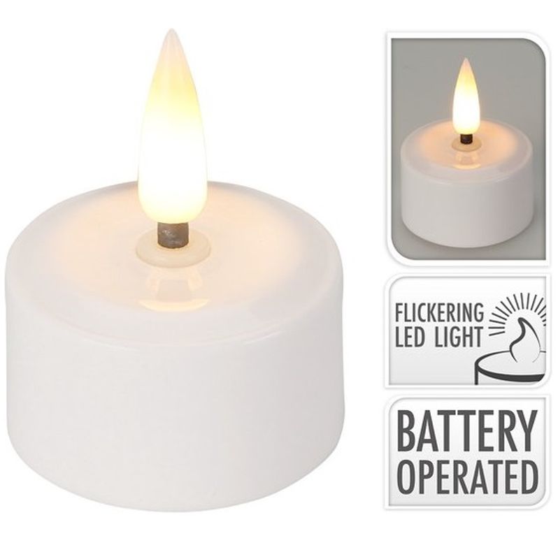 Oppladbare telys med LED 4stk (uten lader)