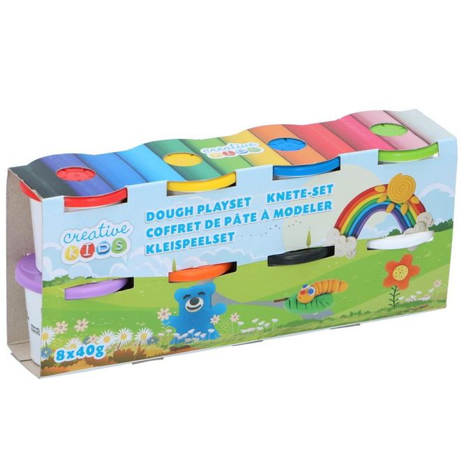 Hovedbilde Modelleire 8x40g | Kreativ lek i 8 farger | Praktiske bokser